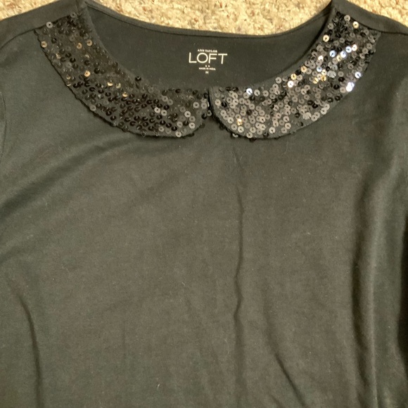 Ann Taylor Loft black shirt - Picture 2 of 3
